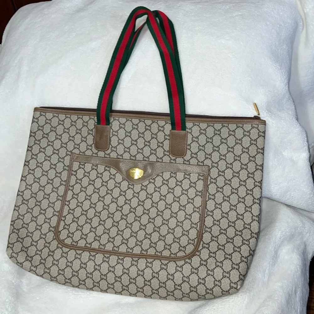 ๐SOLD๐ Gucci Plus Sherry Line Vintage Tote - Picture 1 of 16